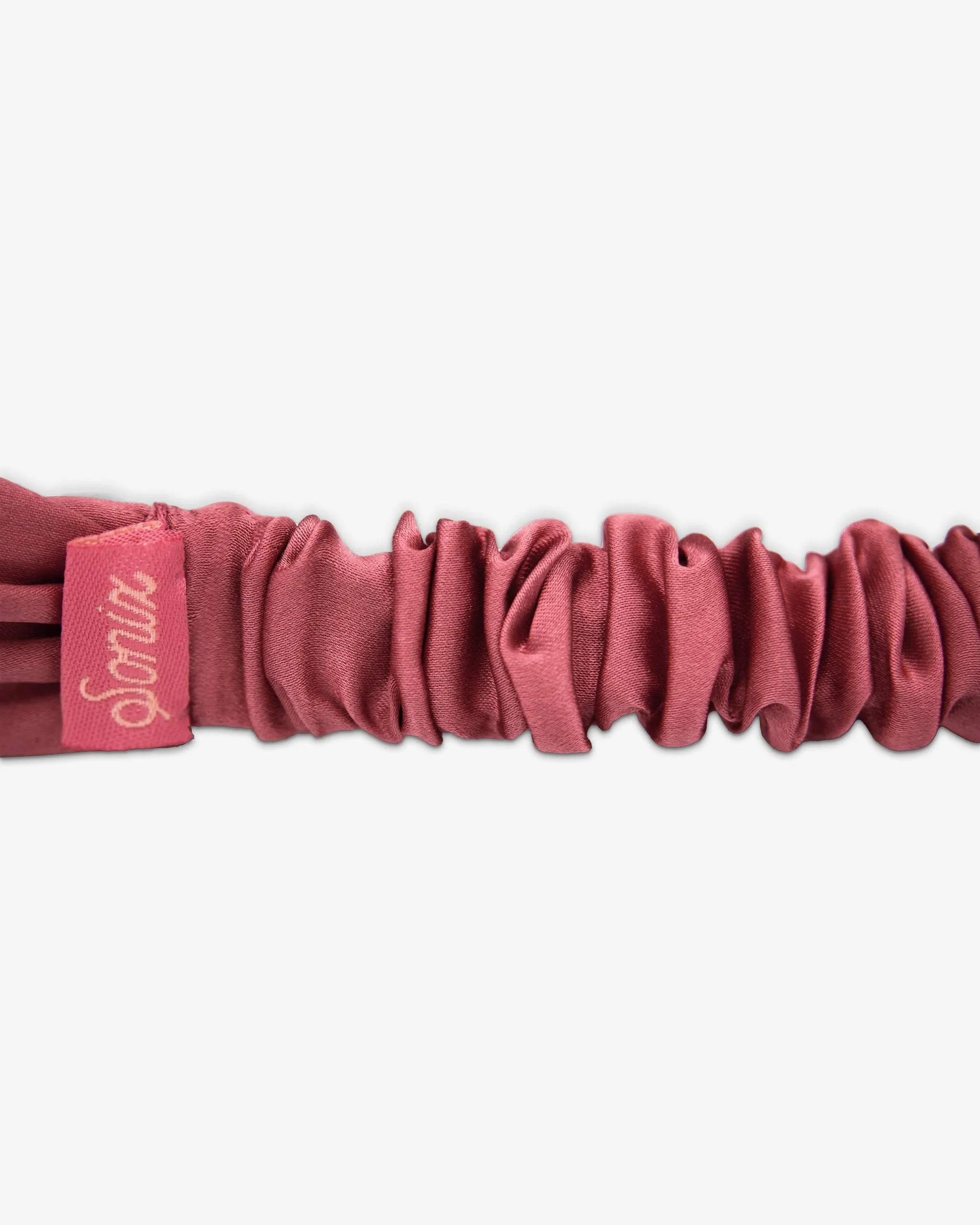 Silk Knot Twisted Headband - Dusty Mauve/Cream