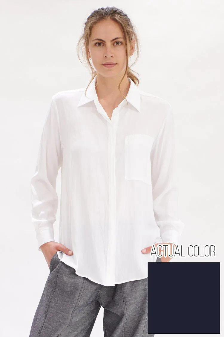 Single Pocket Shirt in Navy