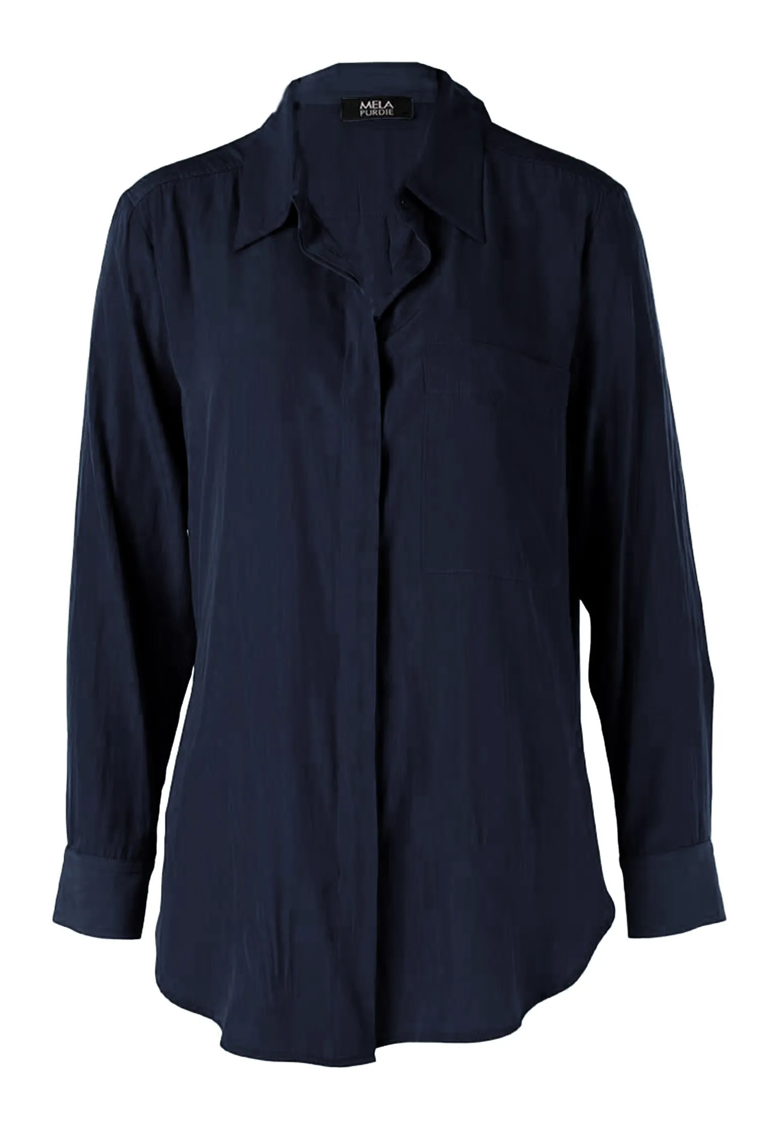 Single Pocket Shirt in Navy