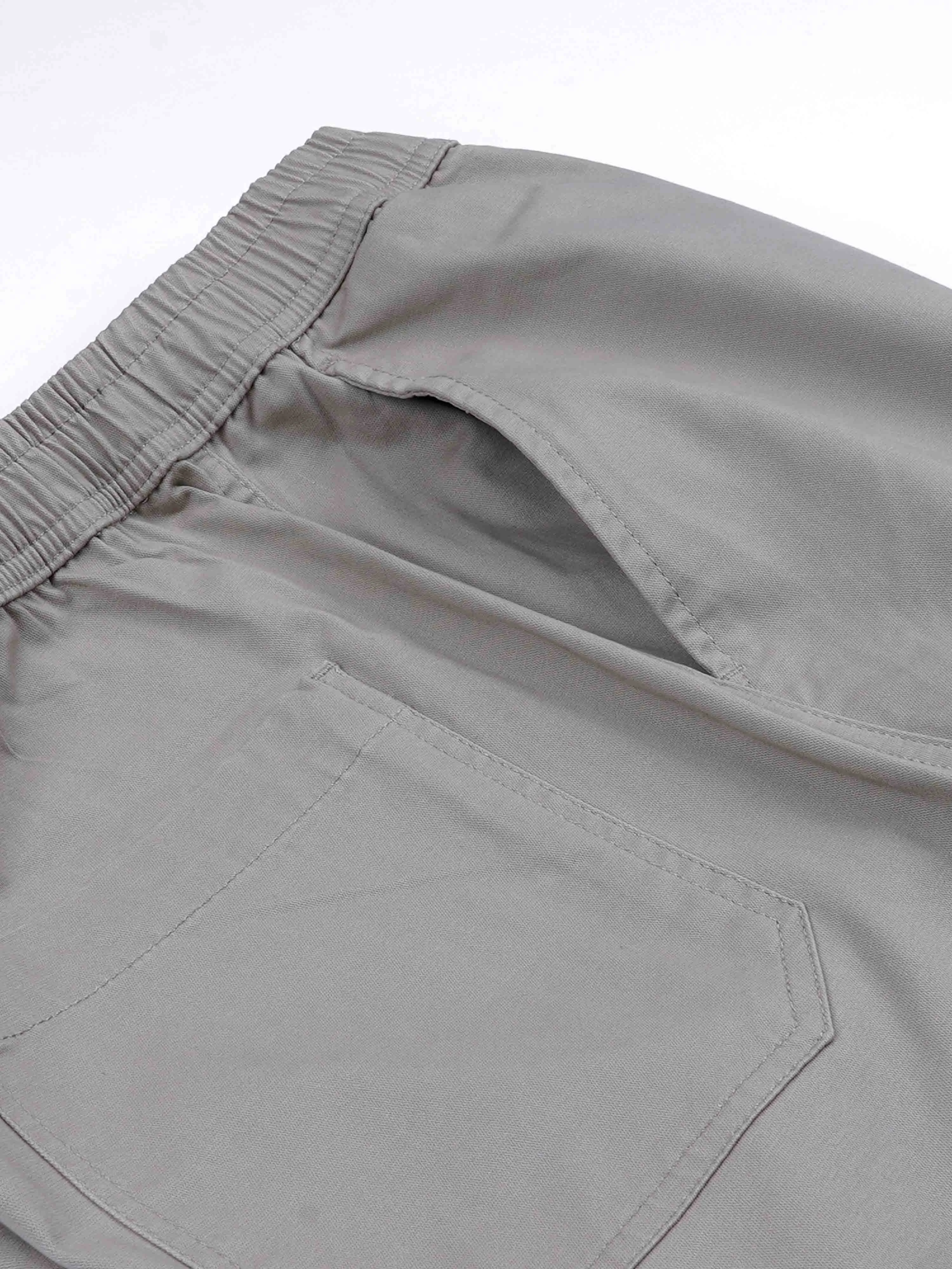 Soft Cotton Relaxed Beige Flexiwaist Pants