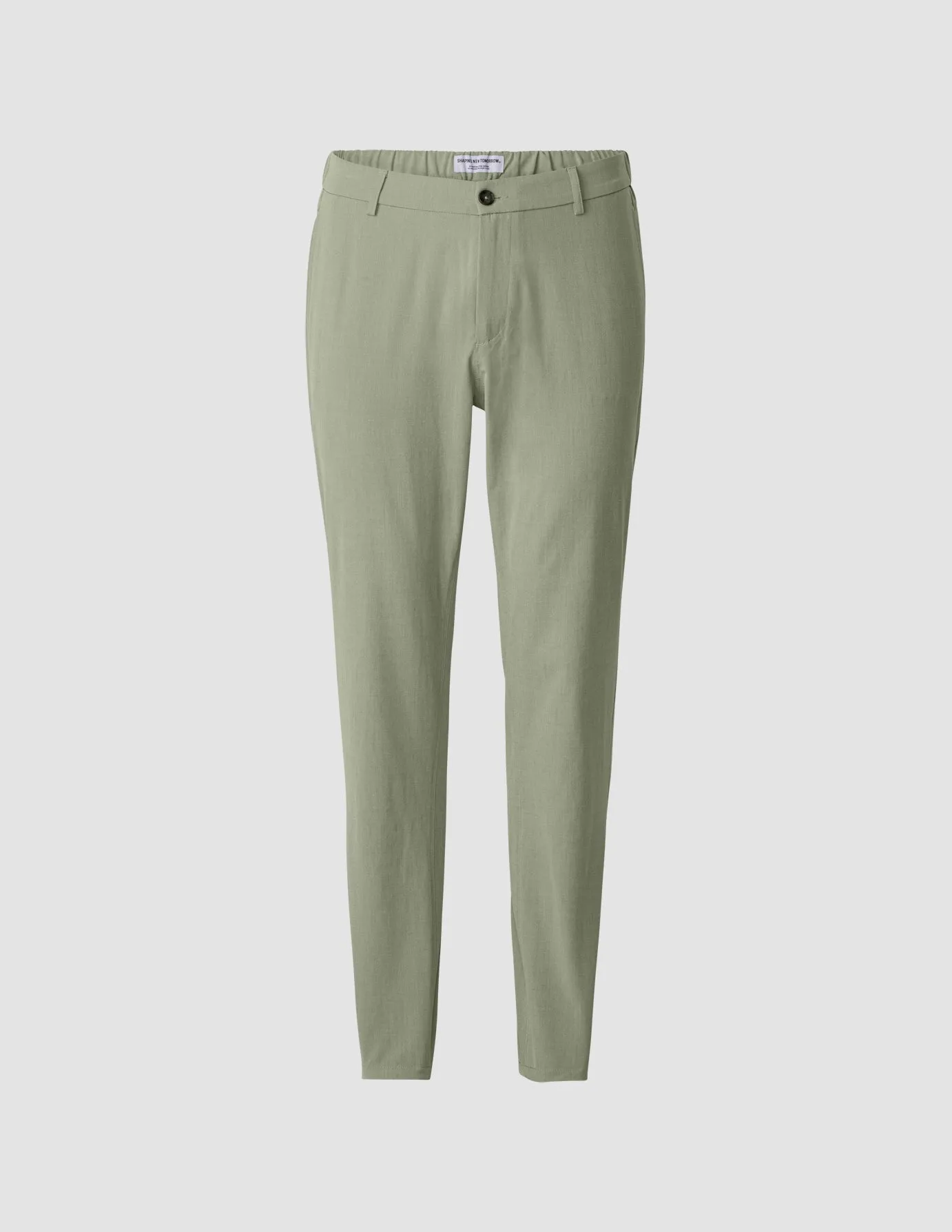 Tech Linen Elastic Pants Neutral Green