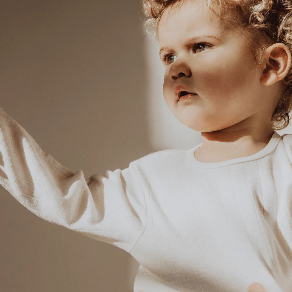 Tothemoon ☾ - Shirt - Long sleeve - Curled ends - Wool & silk - Pointelle