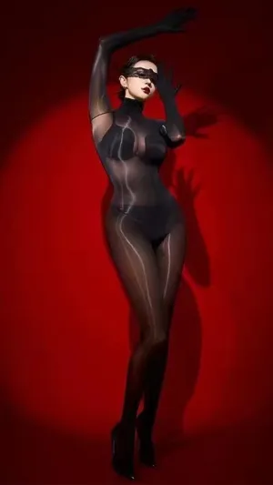 W-2002  Sex Temptation Seamless Bodysuit Tight-fitting Wrap Whole Body Tights Tights Full Body Tights Oily Shine