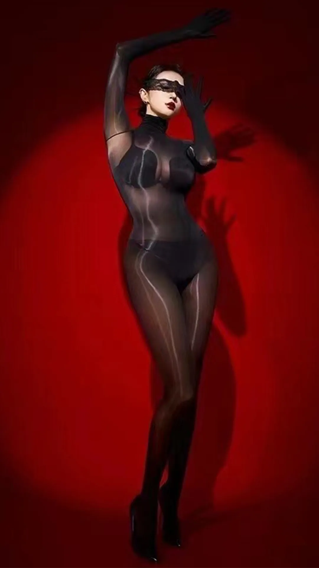 W-2002  Sex Temptation Seamless Bodysuit Tight-fitting Wrap Whole Body Tights Tights Full Body Tights Oily Shine